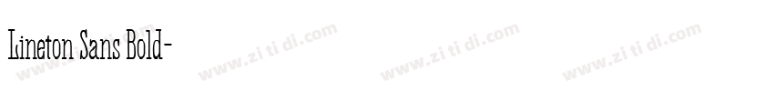 Lineton Sans Bold字体转换